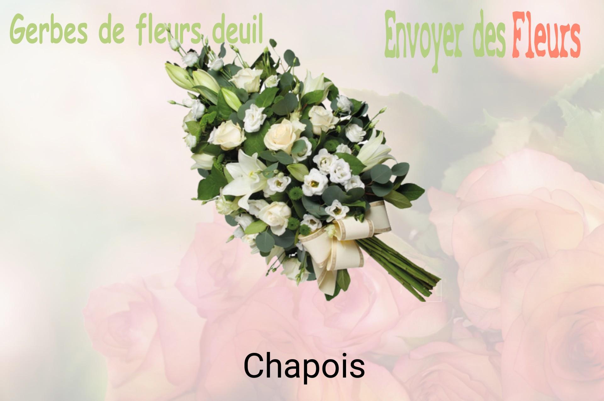 Gerbe de fleurs de deuil livrée à Chapois